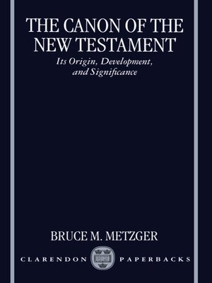 cover image of The Canon of the New Testament